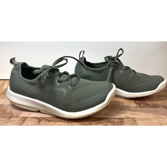 Oofos OOmg Low Shoe Green & White Lightweight Recovery Sneakers Mens 8M - Picture 1 of 8
